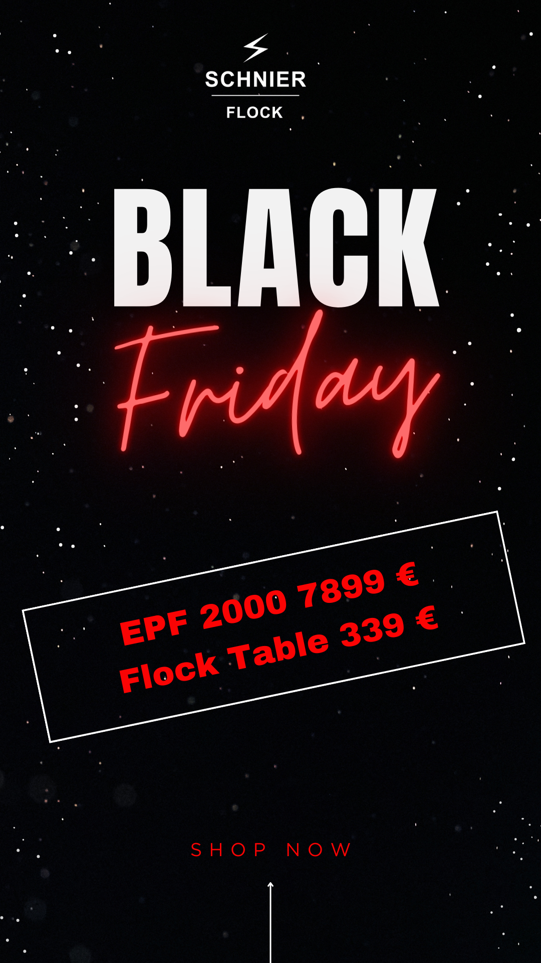 Black Friday Aktion mit EPF 2000 und Flock Tisch zum Sonderpreis