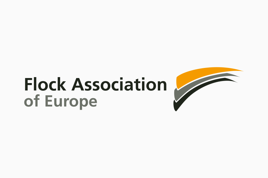 Auf diesem Bild ist das Logo der Flock Association of Europe zu sehen.